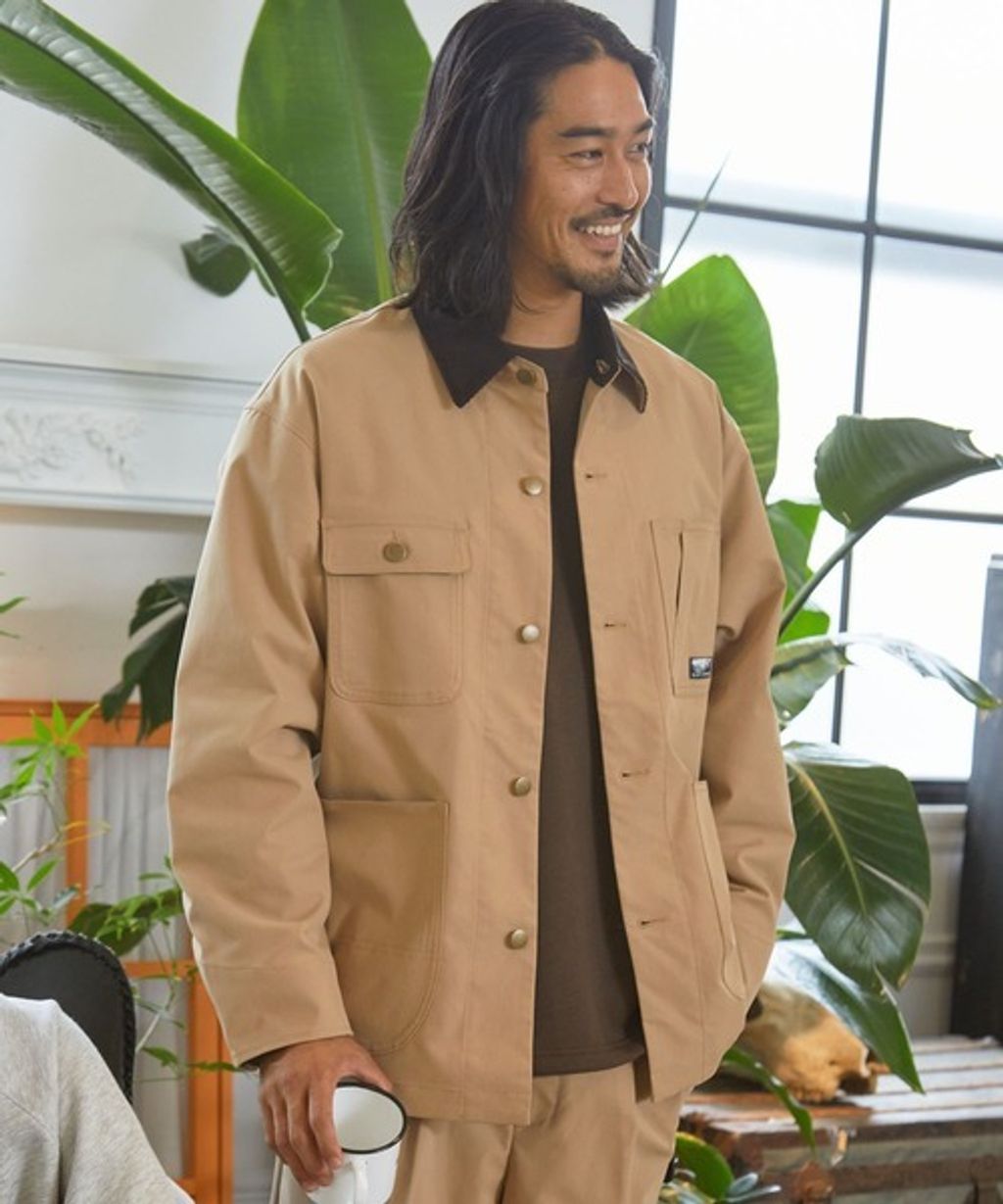 THE CRAFT CREW PRODUCTS 抗UV抗皺機能輕量斜紋布燈芯絨領寬鬆版型工裝外套_28