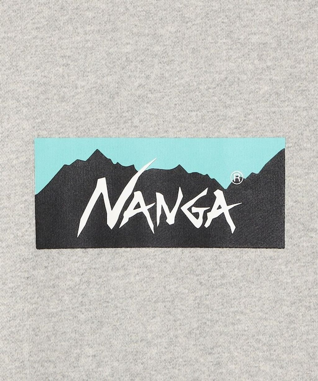NANGA 環保混紡Box Logo刷毛大學T_11