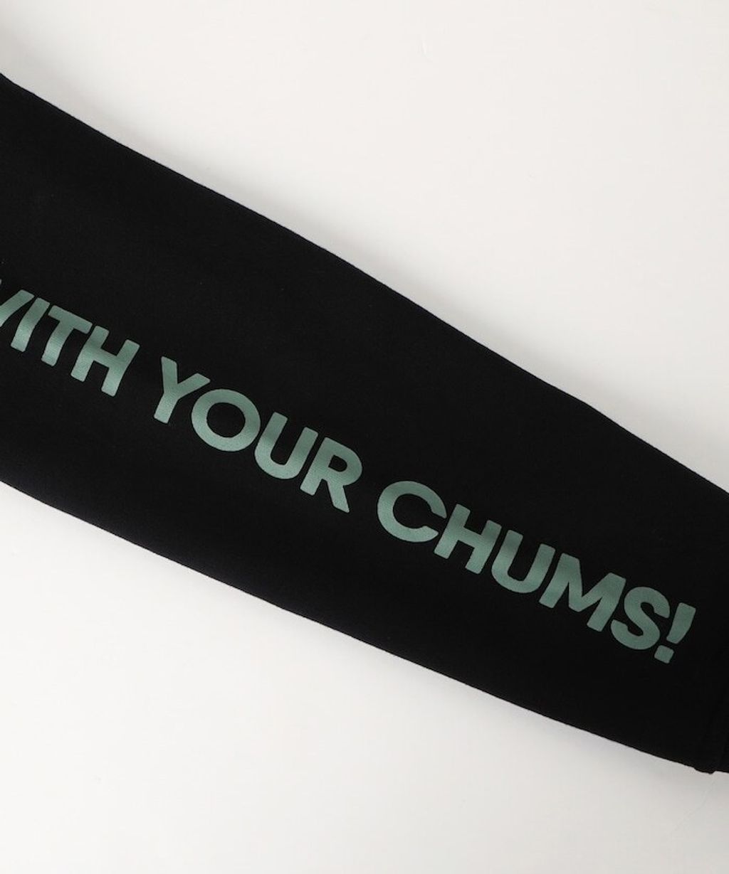 CHUMS HWYC袖印字樣美式純棉刷毛帽T_7