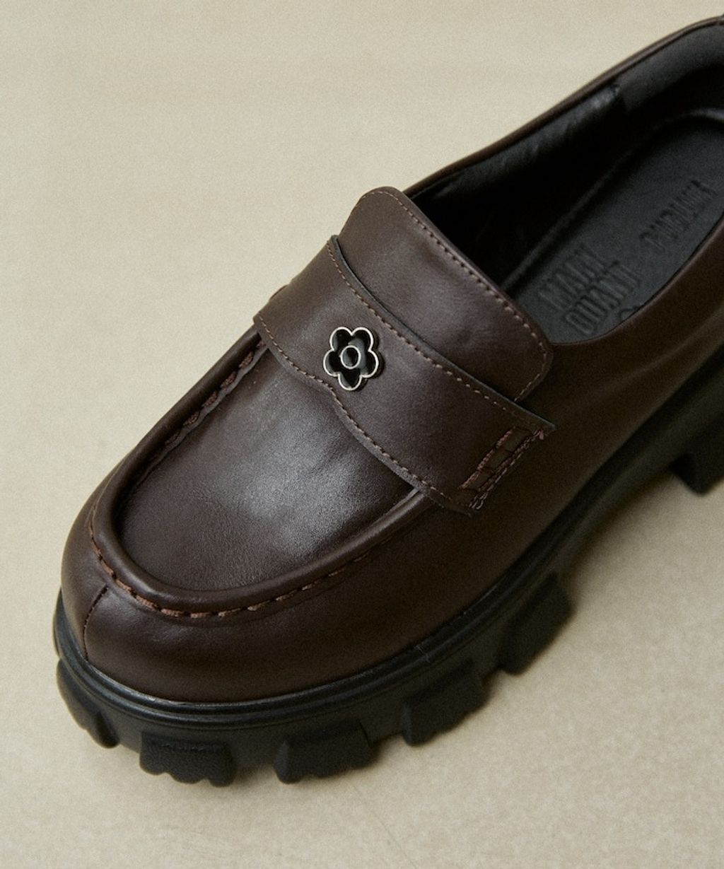MARY QUANT 小花logo厚底樂福鞋_20