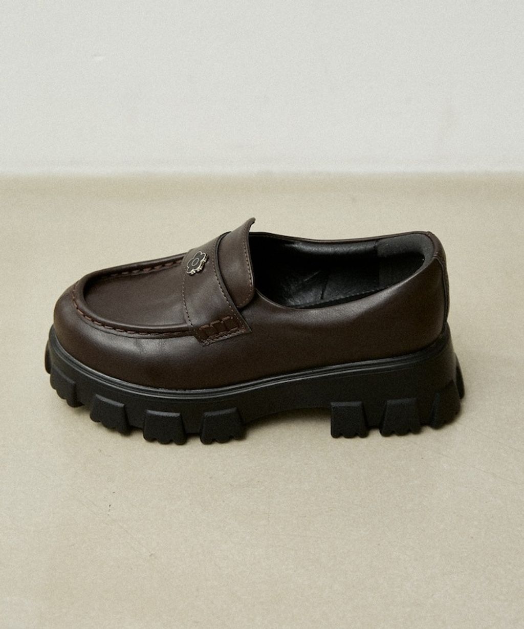 MARY QUANT 小花logo厚底樂福鞋_14