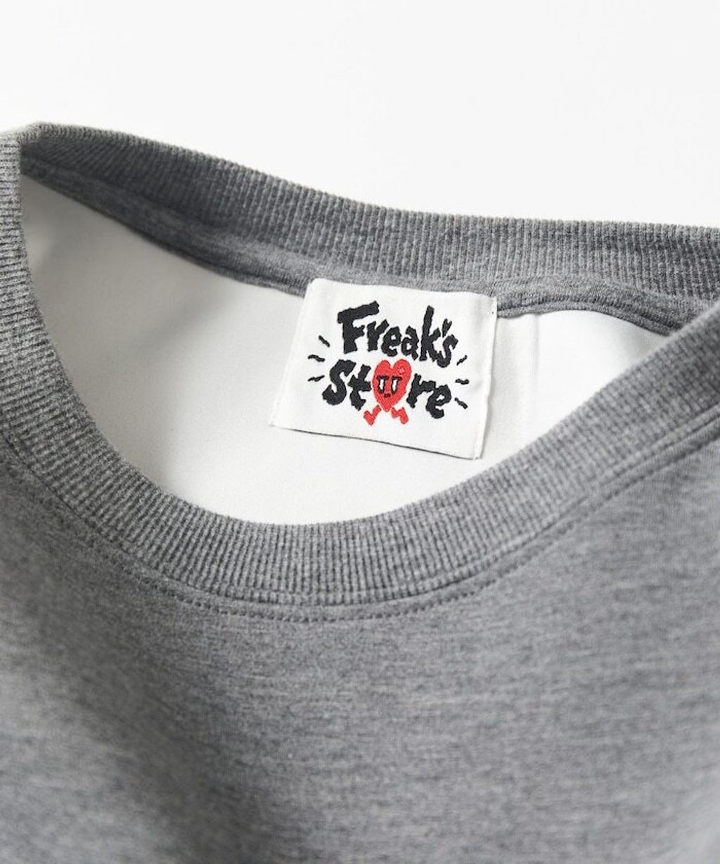Kurt Wu x FREAKS STORE 背印愛心小花圓領太空棉下擺抽繩大學T_9