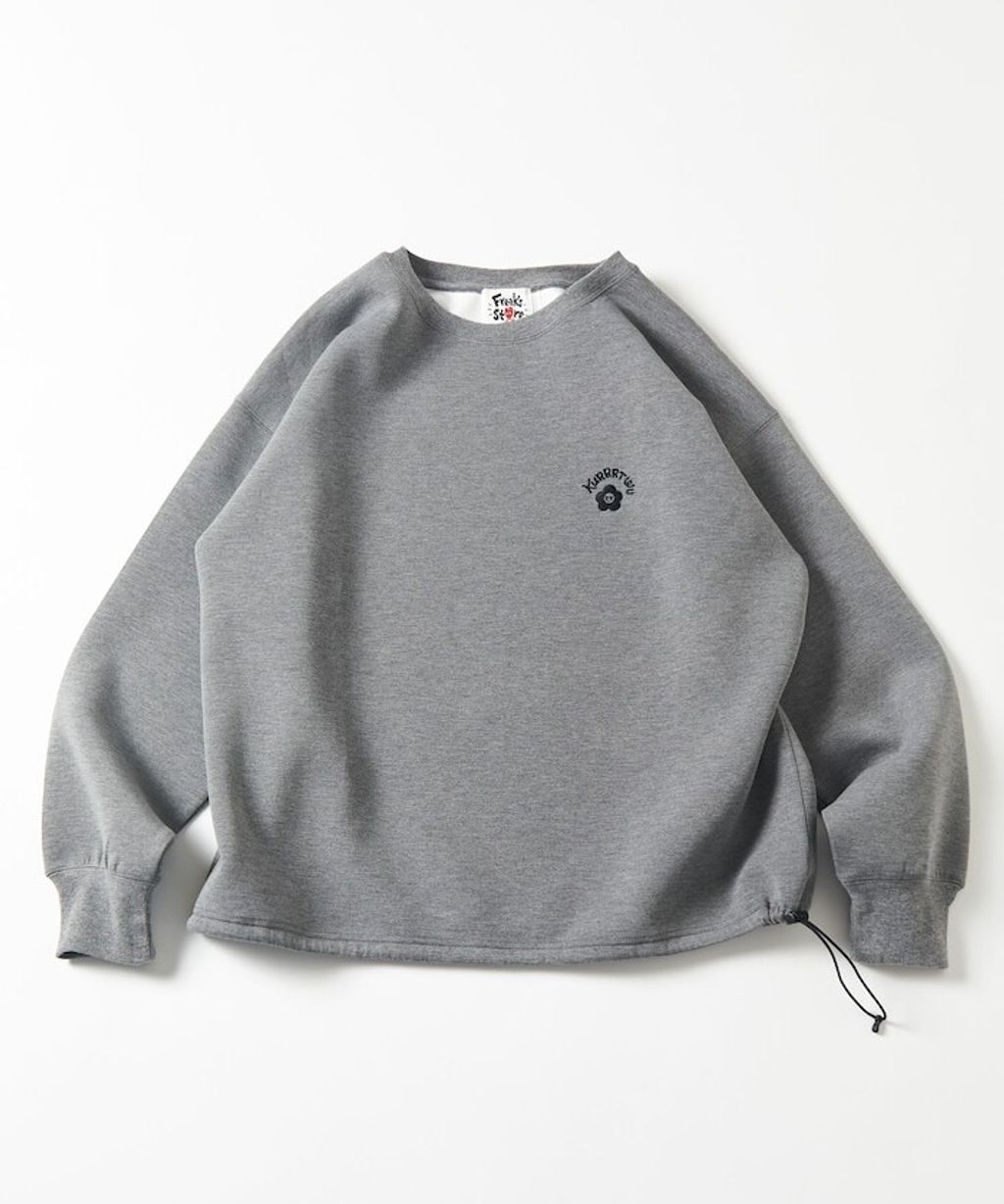 Kurt Wu x FREAKS STORE 背印愛心小花圓領太空棉下擺抽繩大學T_6