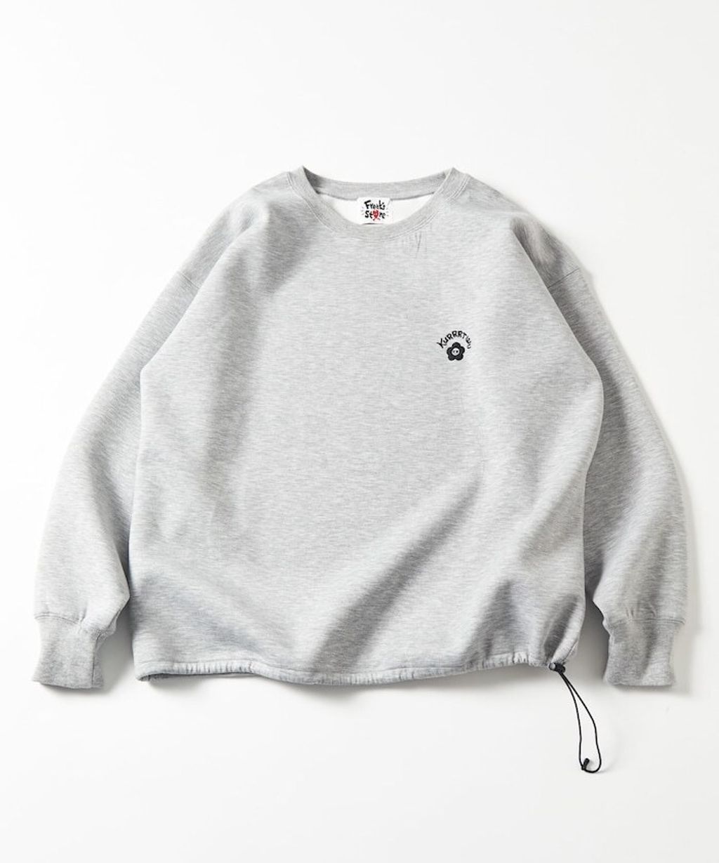 Kurt Wu x FREAKS STORE 背印愛心小花圓領太空棉下擺抽繩大學T_3