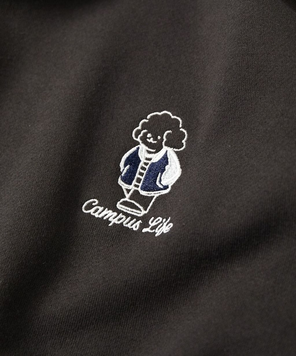tombonia × FREAKS STORE 貓咪狗狗校園生活全刺繡圓領大學T_13