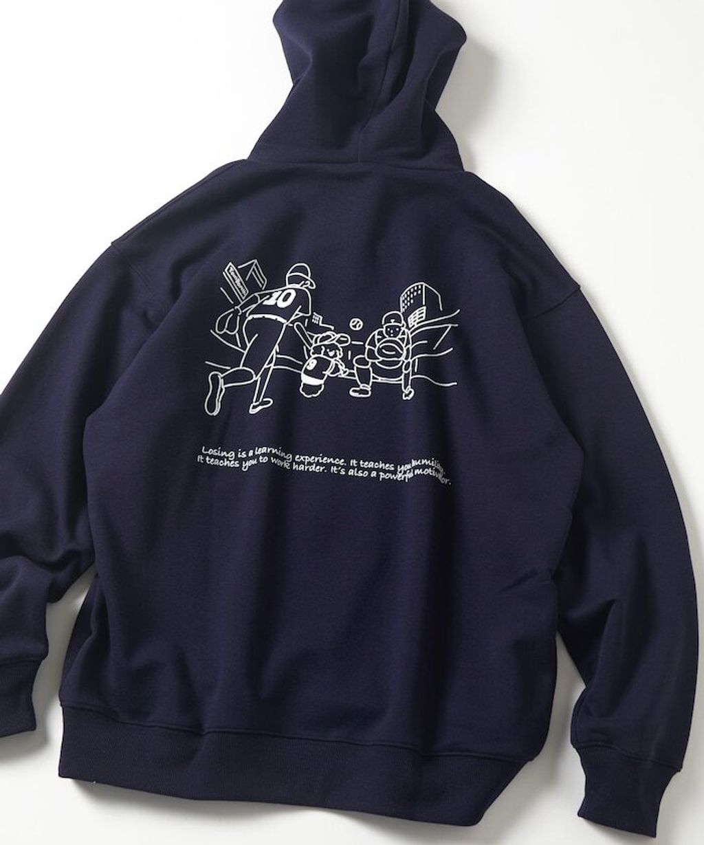 tombonia × FREAKS STORE 背印棒球隊刺繡logo帽T_10