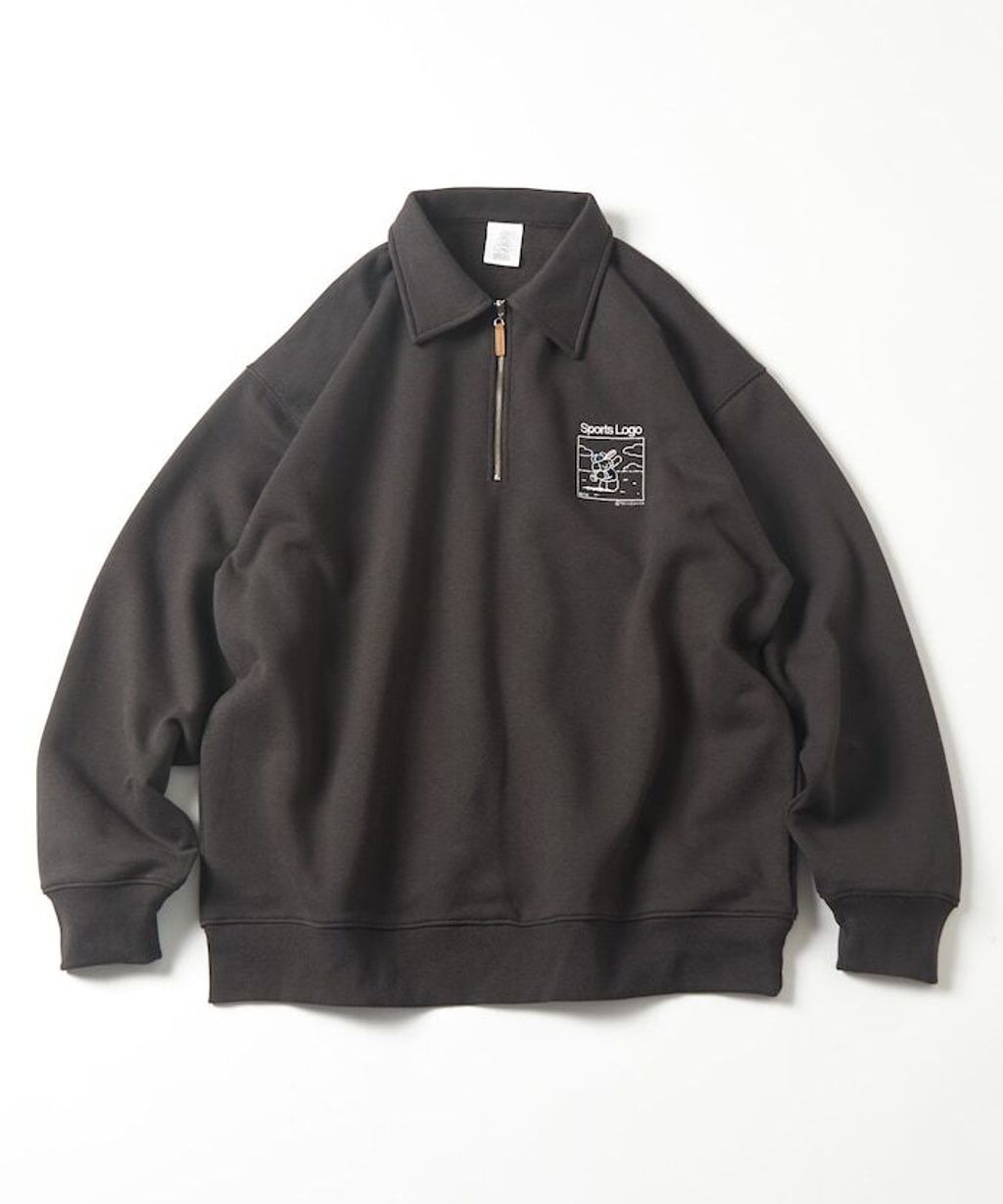 tombonia × FREAKS STORE SPORTS logo刺繡半拉鍊大學T_10