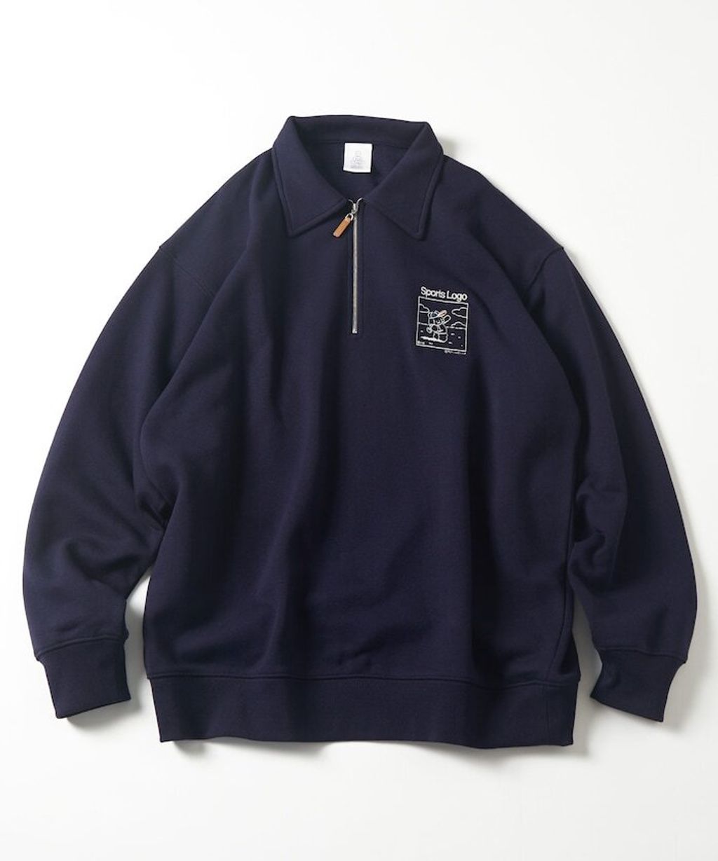 tombonia × FREAKS STORE SPORTS logo刺繡半拉鍊大學T_7