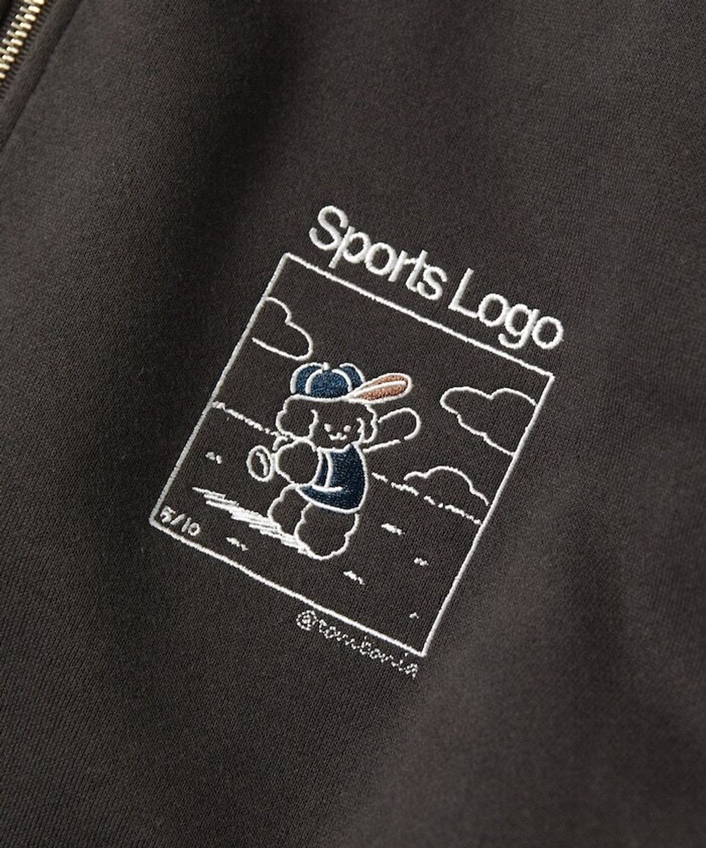tombonia × FREAKS STORE SPORTS logo刺繡半拉鍊大學T_14