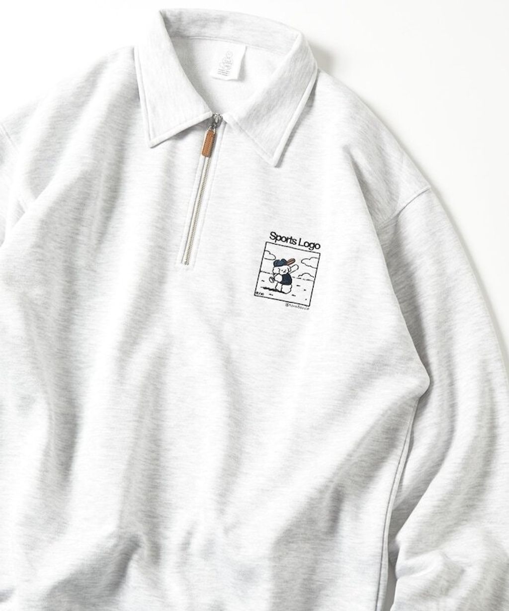 tombonia × FREAKS STORE SPORTS logo刺繡半拉鍊大學T_1