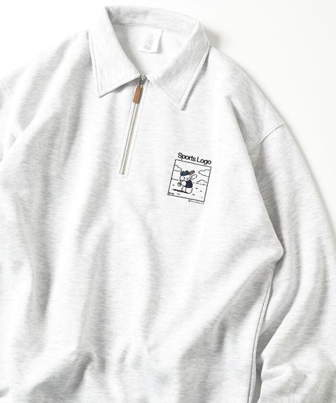 tombonia × FREAKS STORE SPORTS logo刺繡半拉鍊大學T_1