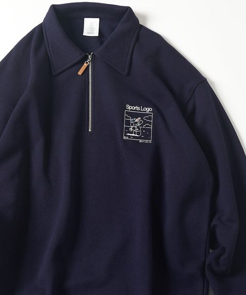 tombonia × FREAKS STORE SPORTS logo刺繡半拉鍊大學T_8