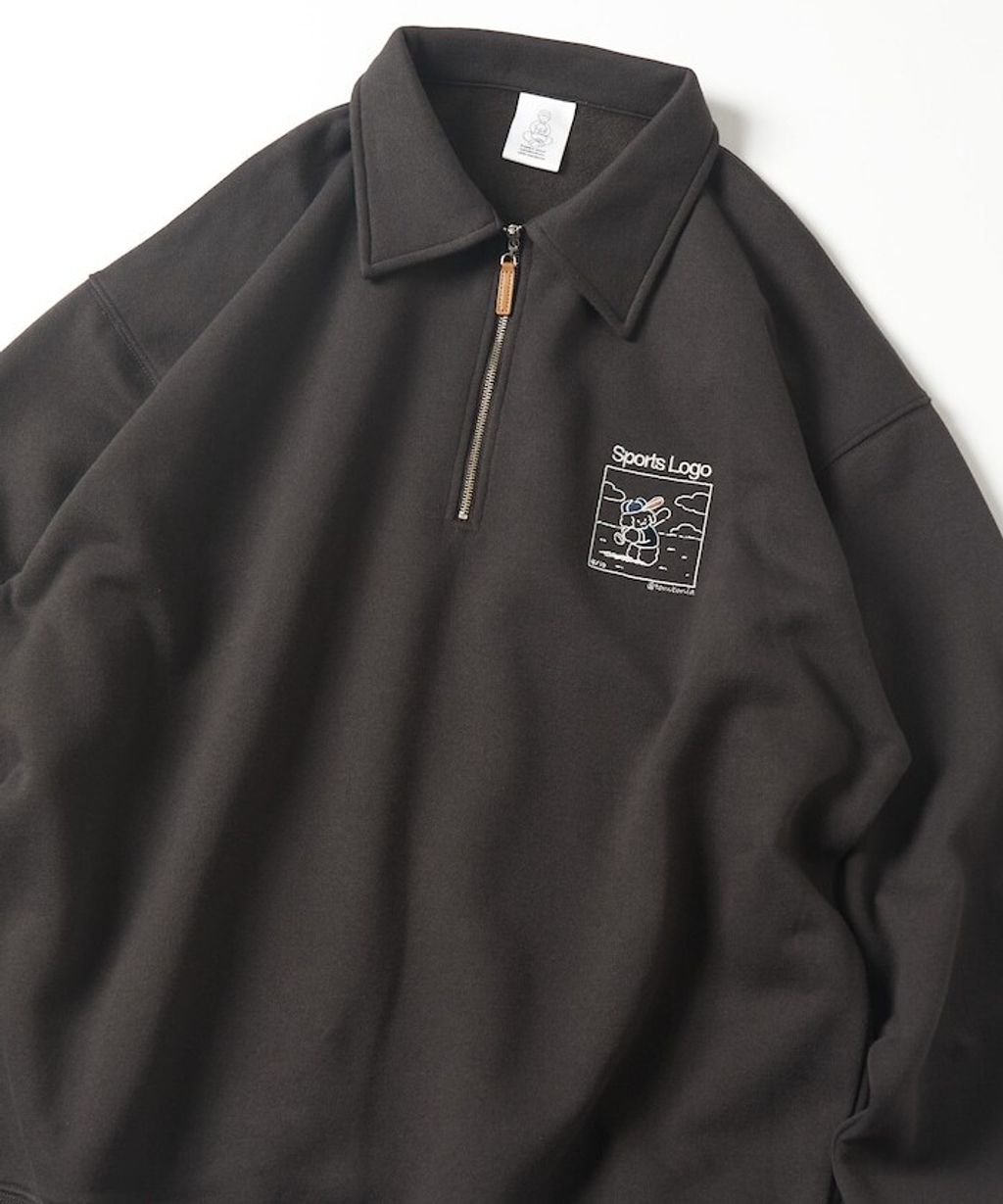 tombonia × FREAKS STORE SPORTS logo刺繡半拉鍊大學T_11