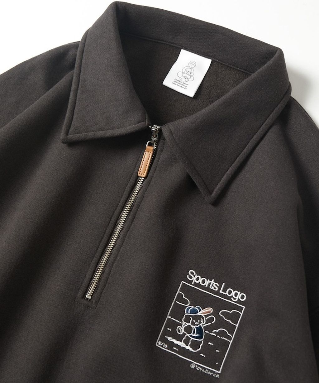 tombonia × FREAKS STORE SPORTS logo刺繡半拉鍊大學T_12