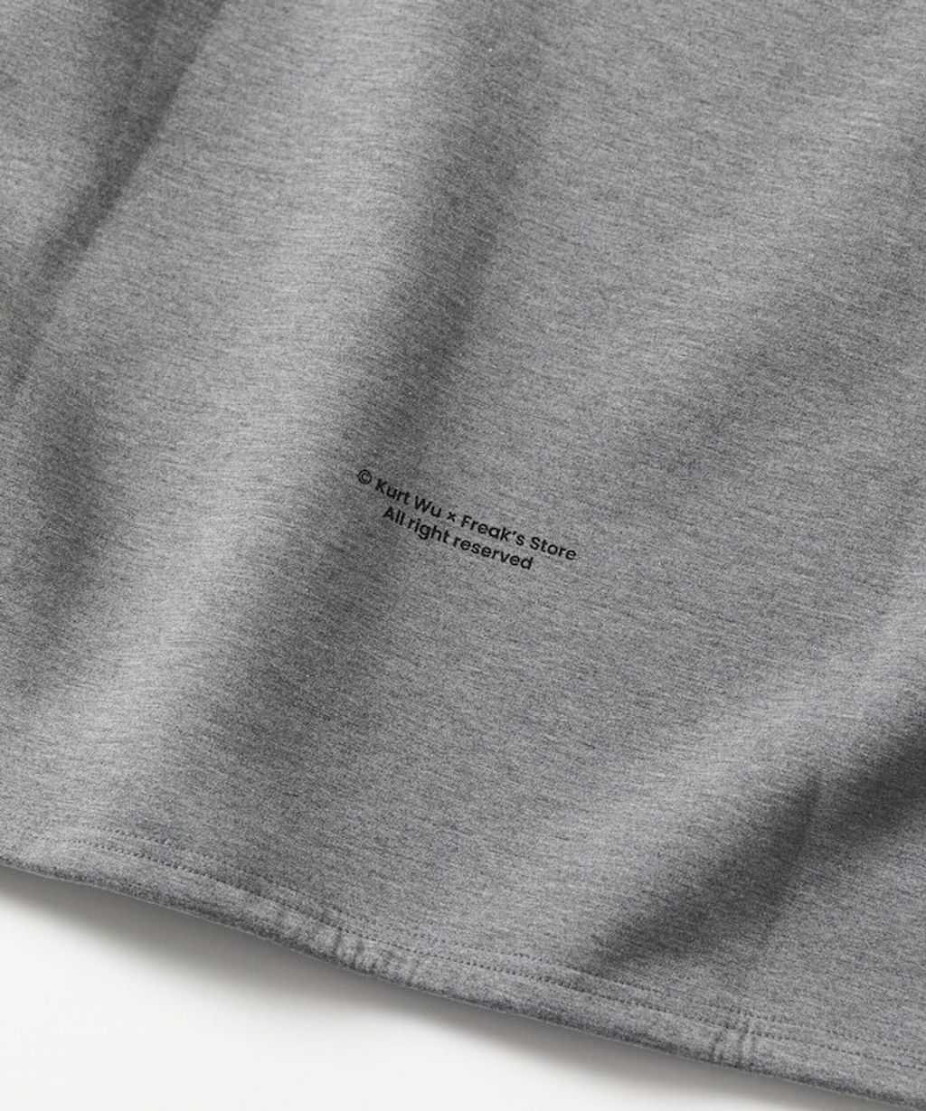 Kurt Wu x FREAKS STORE 背印單顆小花圓領太空棉下擺抽繩大學T_16