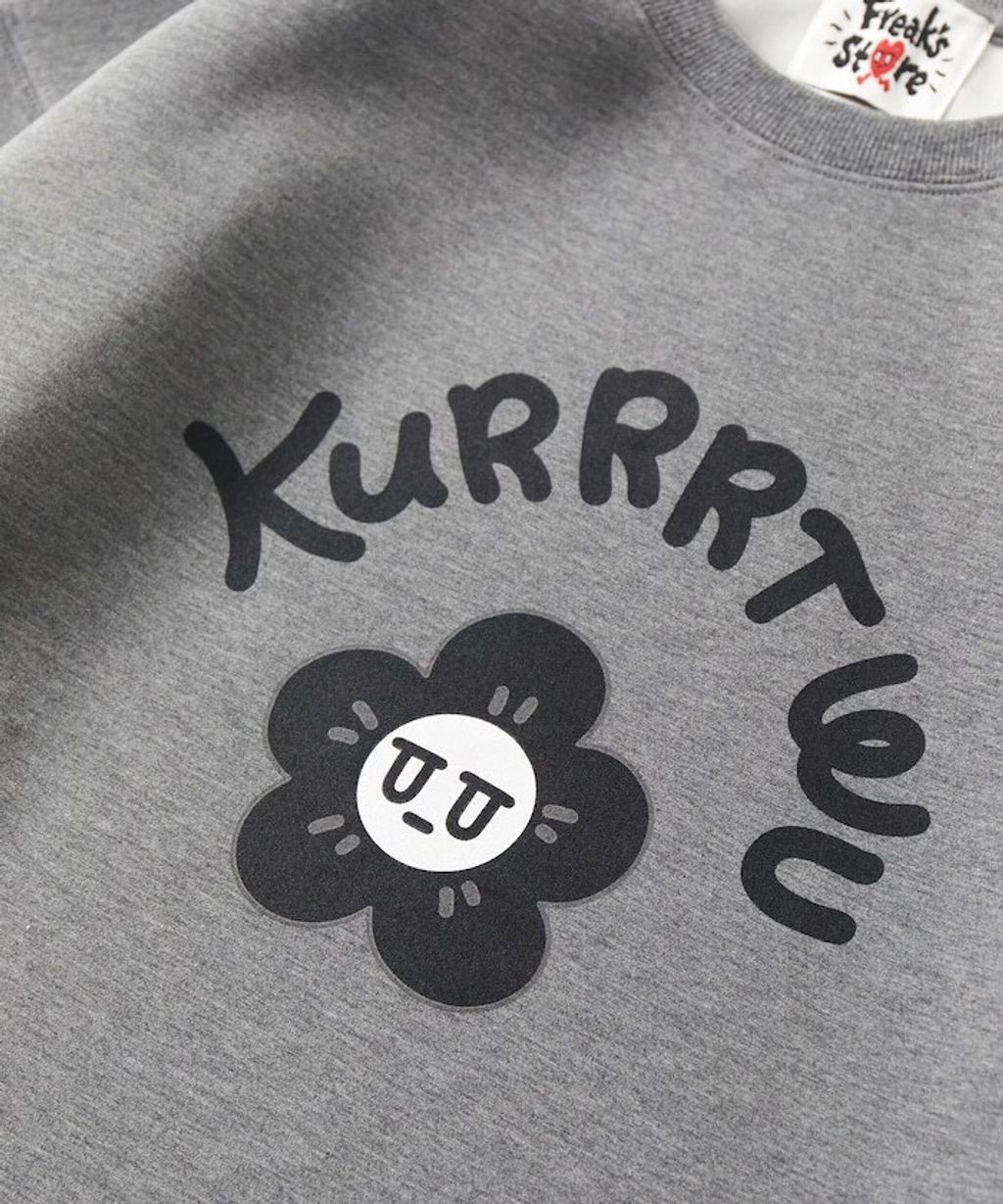 Kurt Wu x FREAKS STORE 背印單顆小花圓領太空棉下擺抽繩大學T_9
