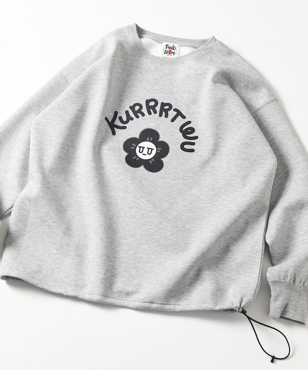 Kurt Wu x FREAKS STORE 背印單顆小花圓領太空棉下擺抽繩大學T_4
