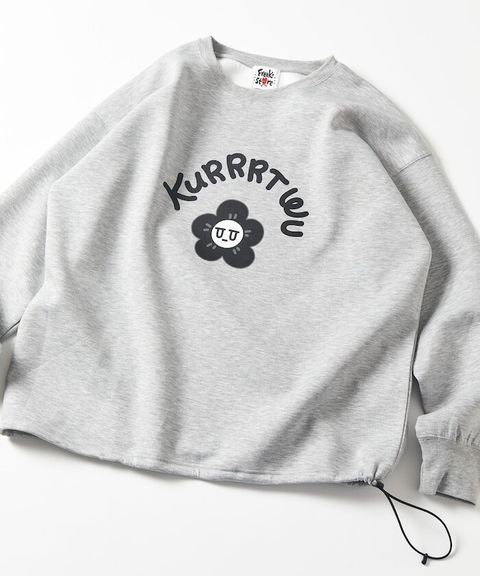 Kurt Wu x FREAKS STORE 背印單顆小花圓領太空棉下擺抽繩大學T_4