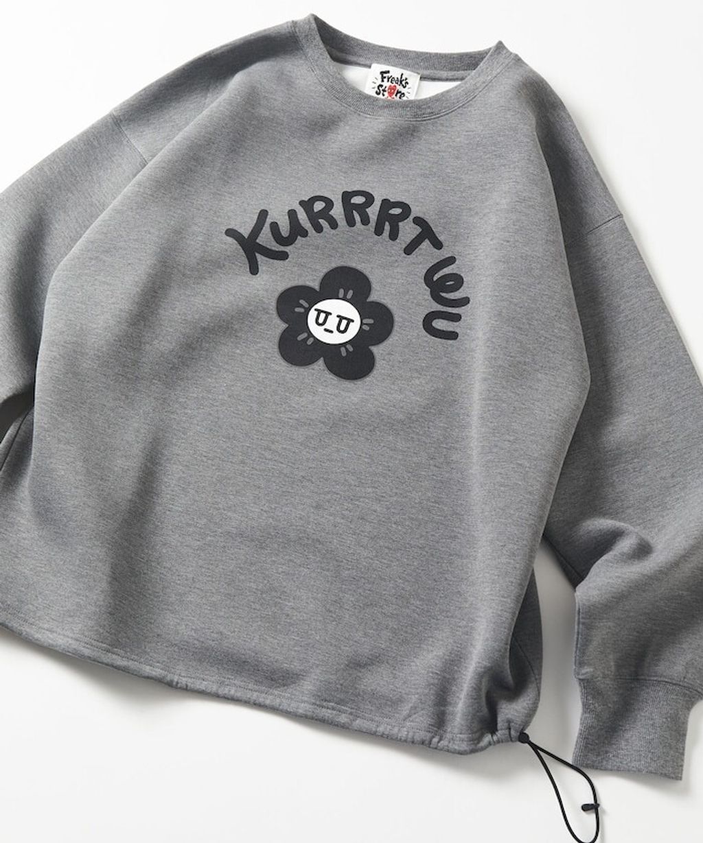 Kurt Wu x FREAKS STORE 背印單顆小花圓領太空棉下擺抽繩大學T_7
