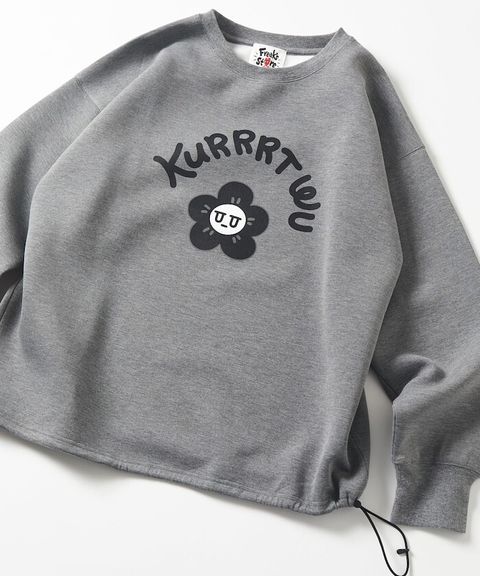 Kurt Wu x FREAKS STORE 背印單顆小花圓領太空棉下擺抽繩大學T_7