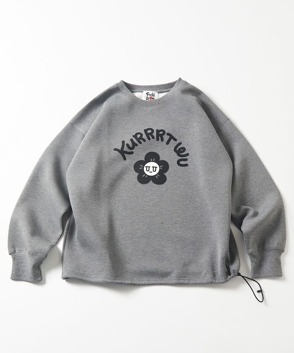 Kurt Wu x FREAKS STORE 背印單顆小花圓領太空棉下擺抽繩大學T_6