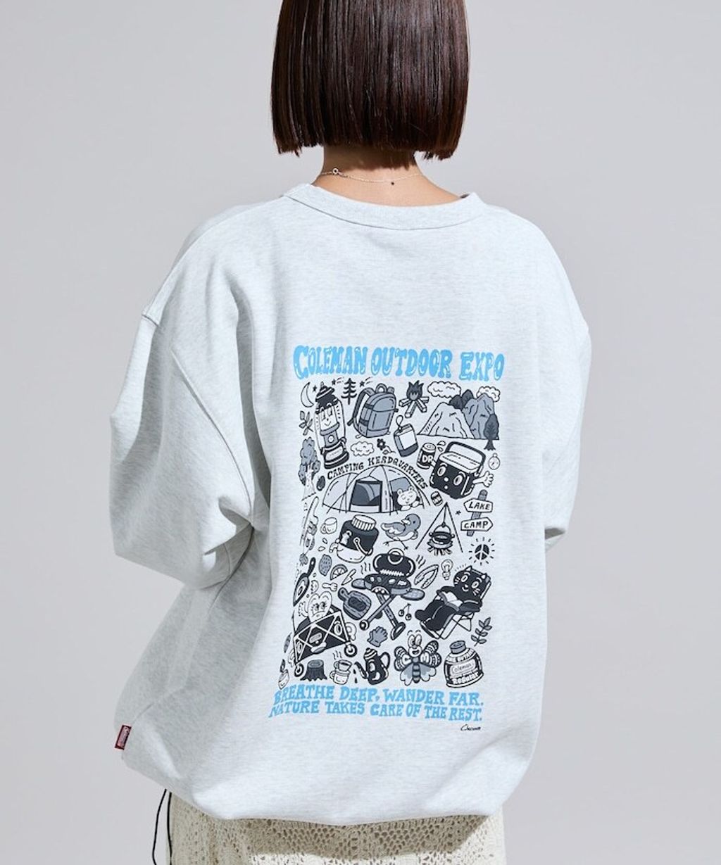 Coleman×Chocomoo×FREAKS STORE 萬博精神下擺抽繩圓領大學T_7
