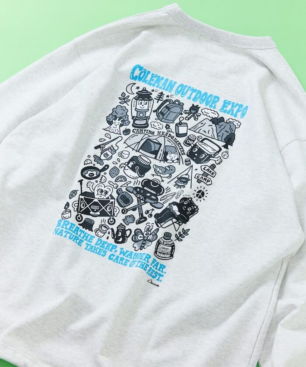 Coleman×Chocomoo×FREAKS STORE 萬博精神下擺抽繩圓領大學T_33