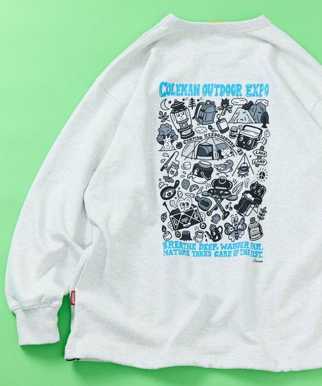 Coleman×Chocomoo×FREAKS STORE 萬博精神下擺抽繩圓領大學T_32