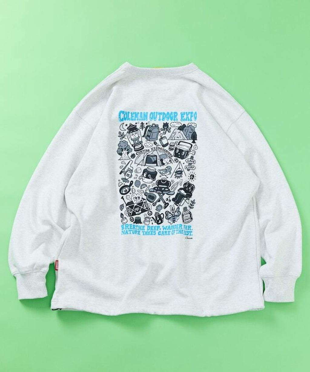 Coleman×Chocomoo×FREAKS STORE 萬博精神下擺抽繩圓領大學T_31