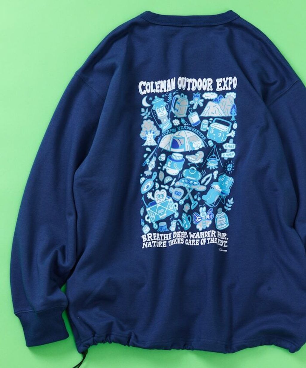 Coleman×Chocomoo×FREAKS STORE 萬博精神下擺抽繩圓領大學T_15