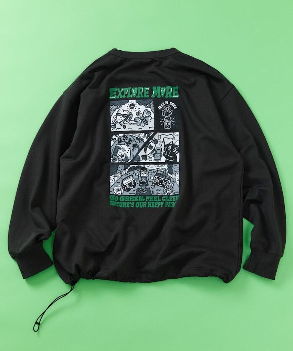 Coleman×Chocomoo×FREAKS STORE 四格漫畫風下擺抽繩圓領大學T_14