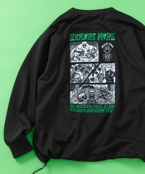 Coleman×Chocomoo×FREAKS STORE 四格漫畫風下擺抽繩圓領大學T_15