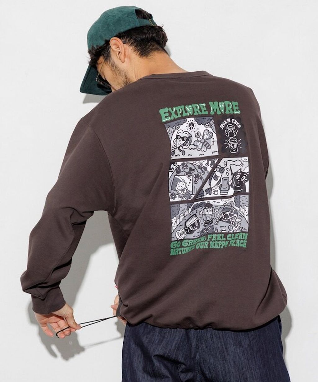 Coleman×Chocomoo×FREAKS STORE 四格漫畫風下擺抽繩圓領大學T_12