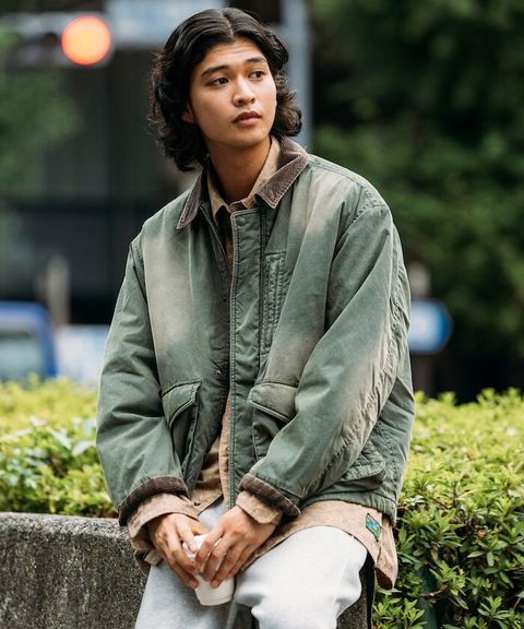 FREAKS STORE 復古水洗燈芯絨領中棉尼龍外套_4