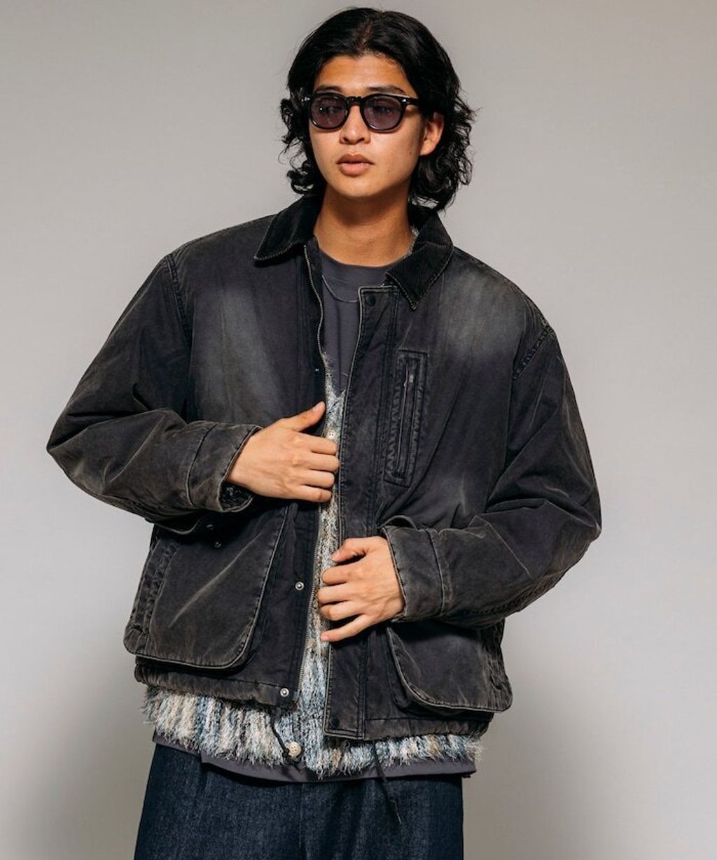 FREAKS STORE 復古水洗燈芯絨領中棉尼龍外套_1