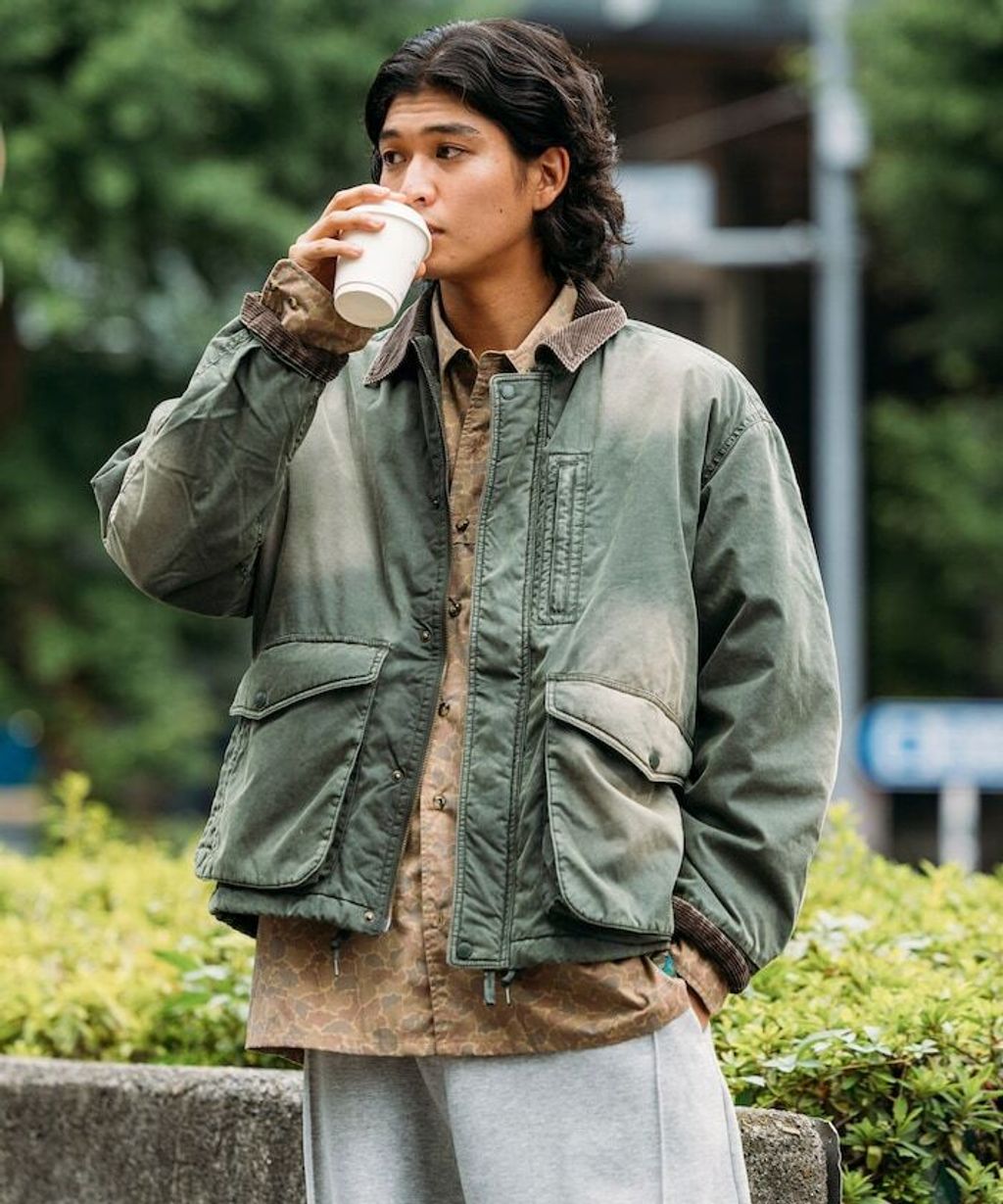 FREAKS STORE 復古水洗燈芯絨領中棉尼龍外套_30