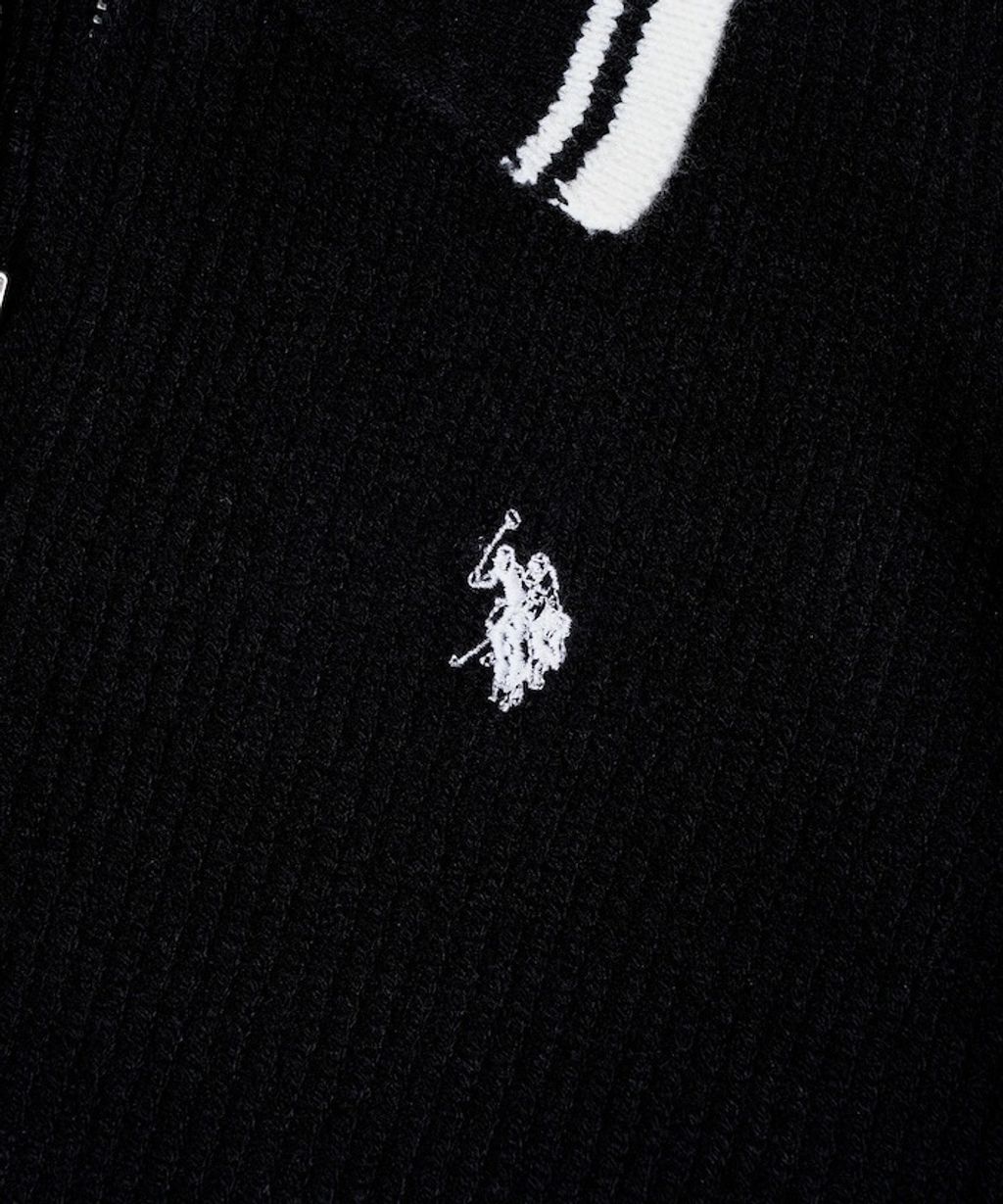 U.S. POLO ASSN. 領口條紋Y2K風格短版針織外套_39