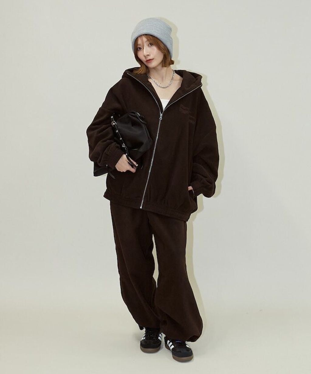FREAKS STORE 束口抽繩刷毛寬鬆休閒長褲_7