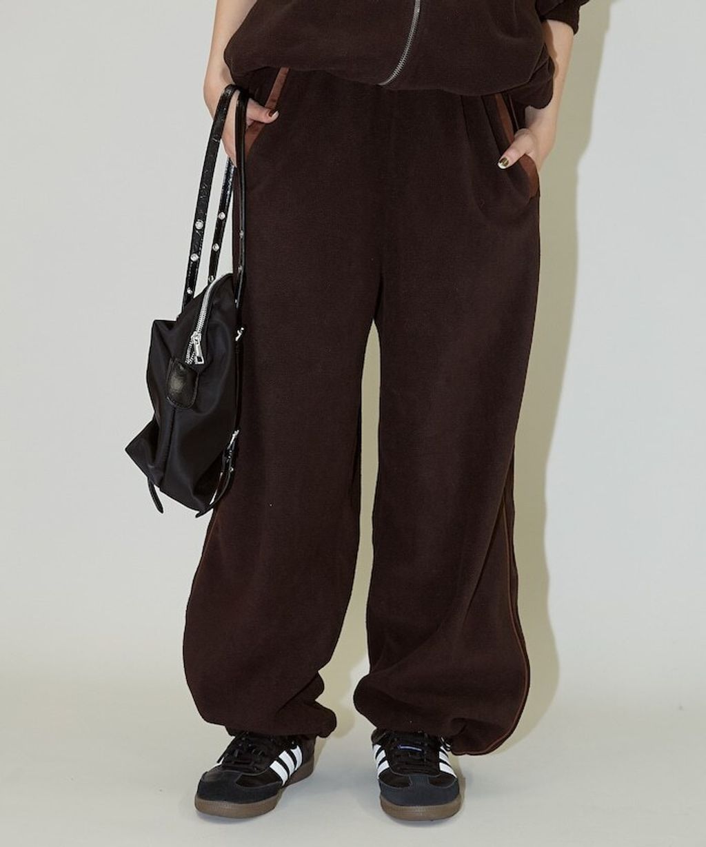 FREAKS STORE 束口抽繩刷毛寬鬆休閒長褲_12