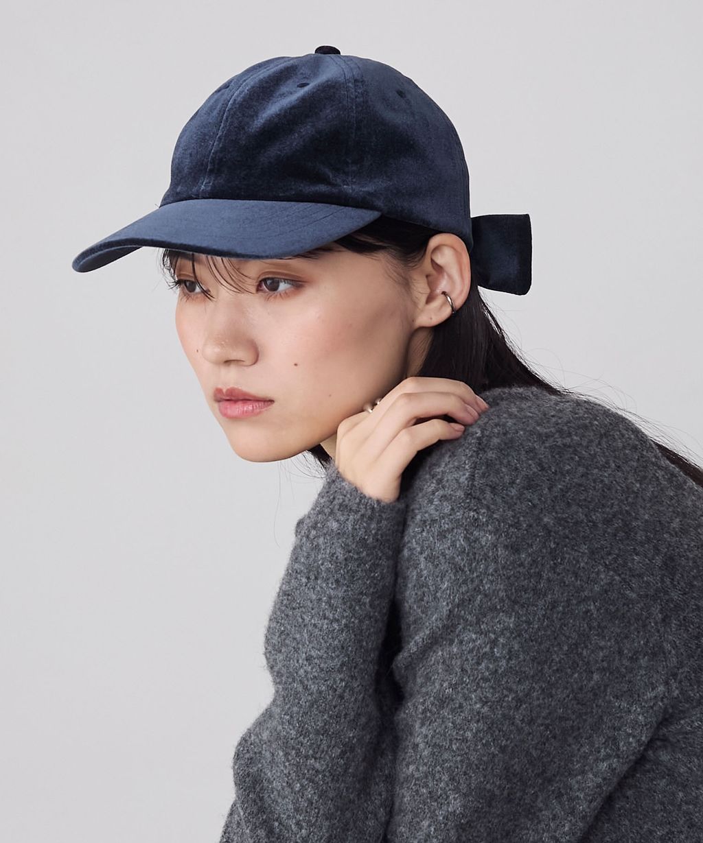 forksy. 天鵝絨後綁帶棒球帽_7