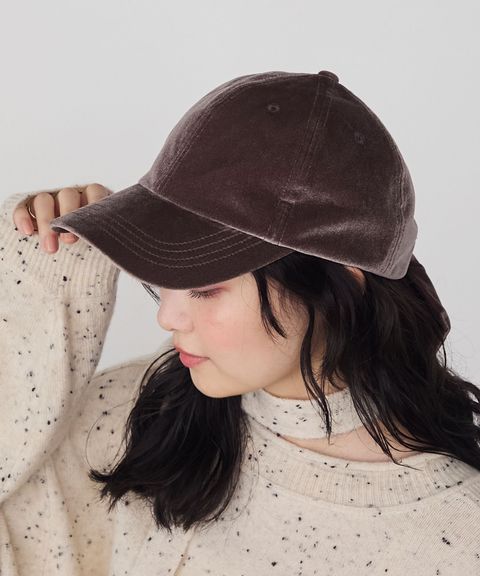 forksy. 天鵝絨後綁帶棒球帽_24