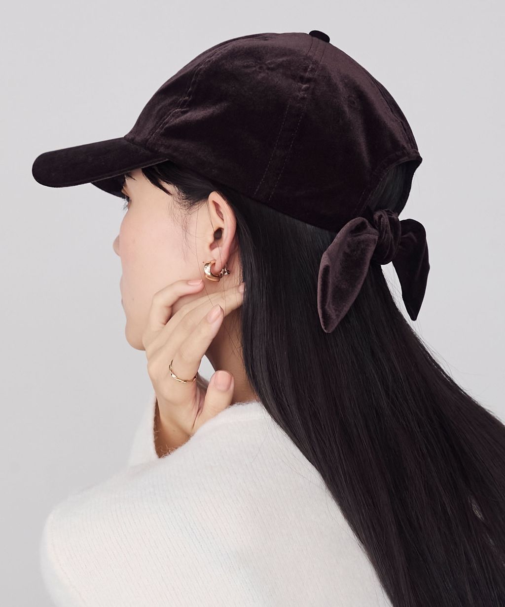 forksy. 天鵝絨後綁帶棒球帽_10