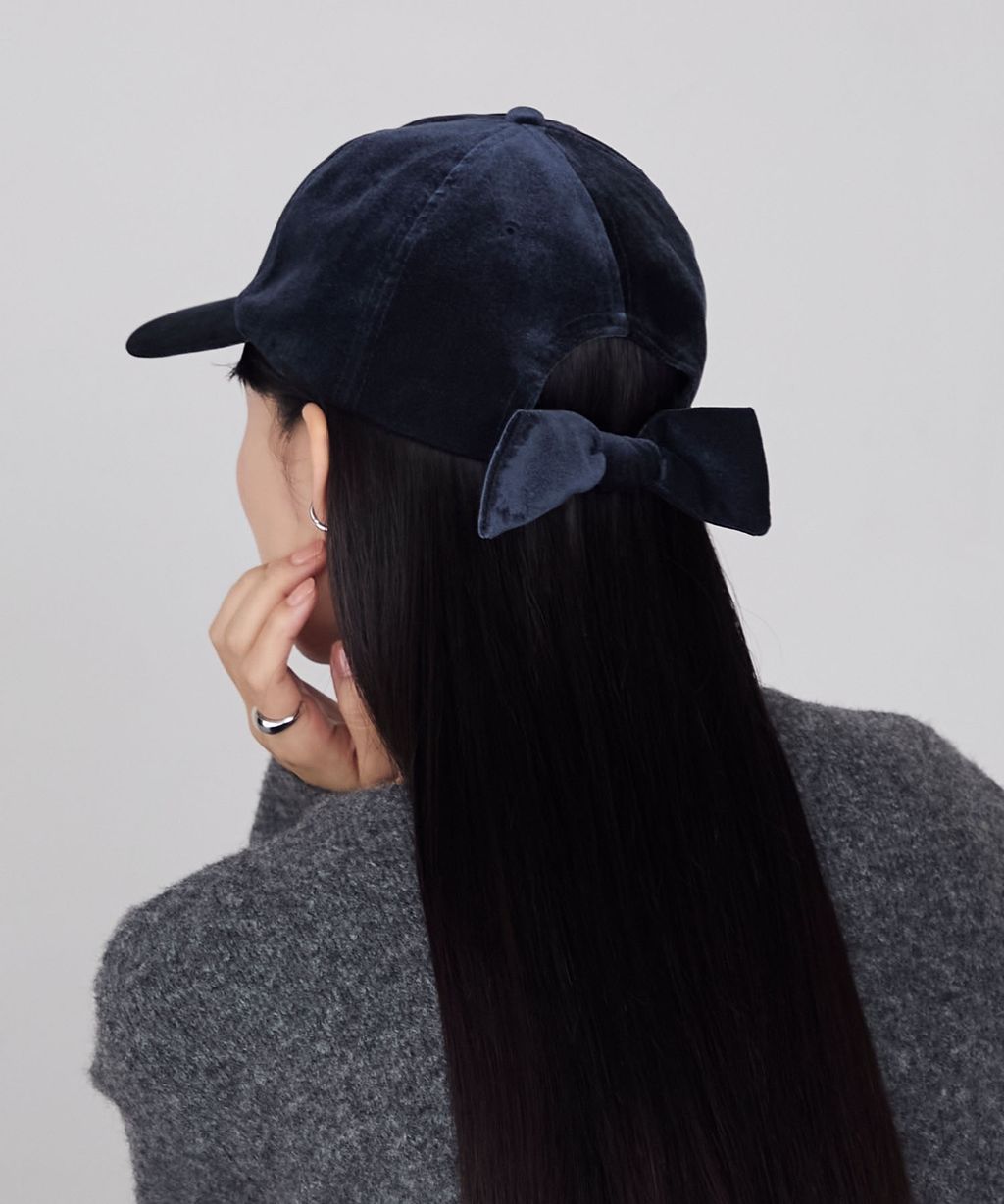forksy. 天鵝絨後綁帶棒球帽_2