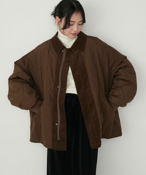 forksy. 拼接絎縫中棉外套_1