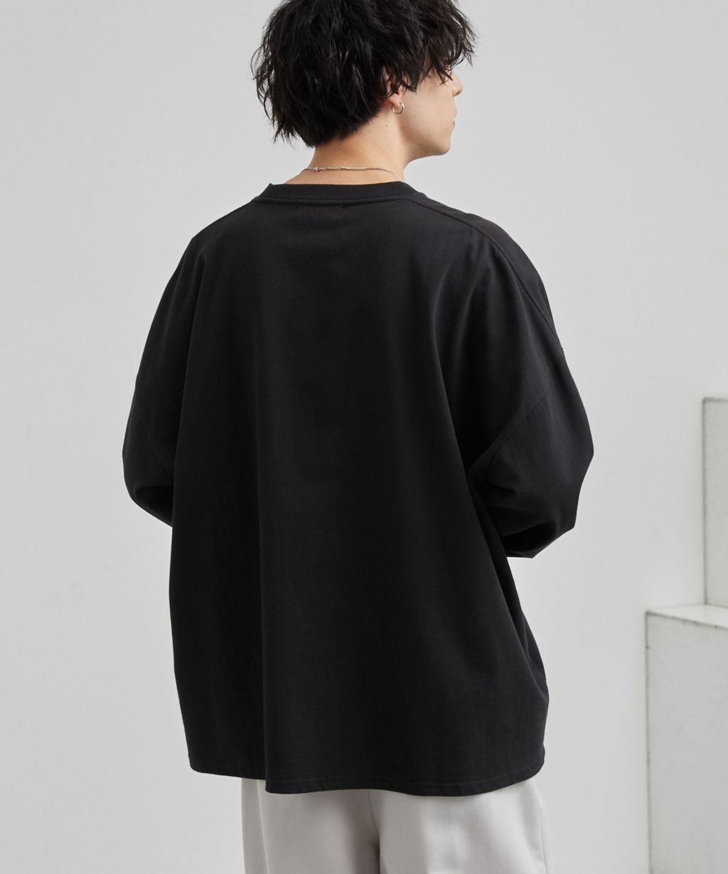 MONO-MART 純天竺棉寬鬆素色長袖上衣_50