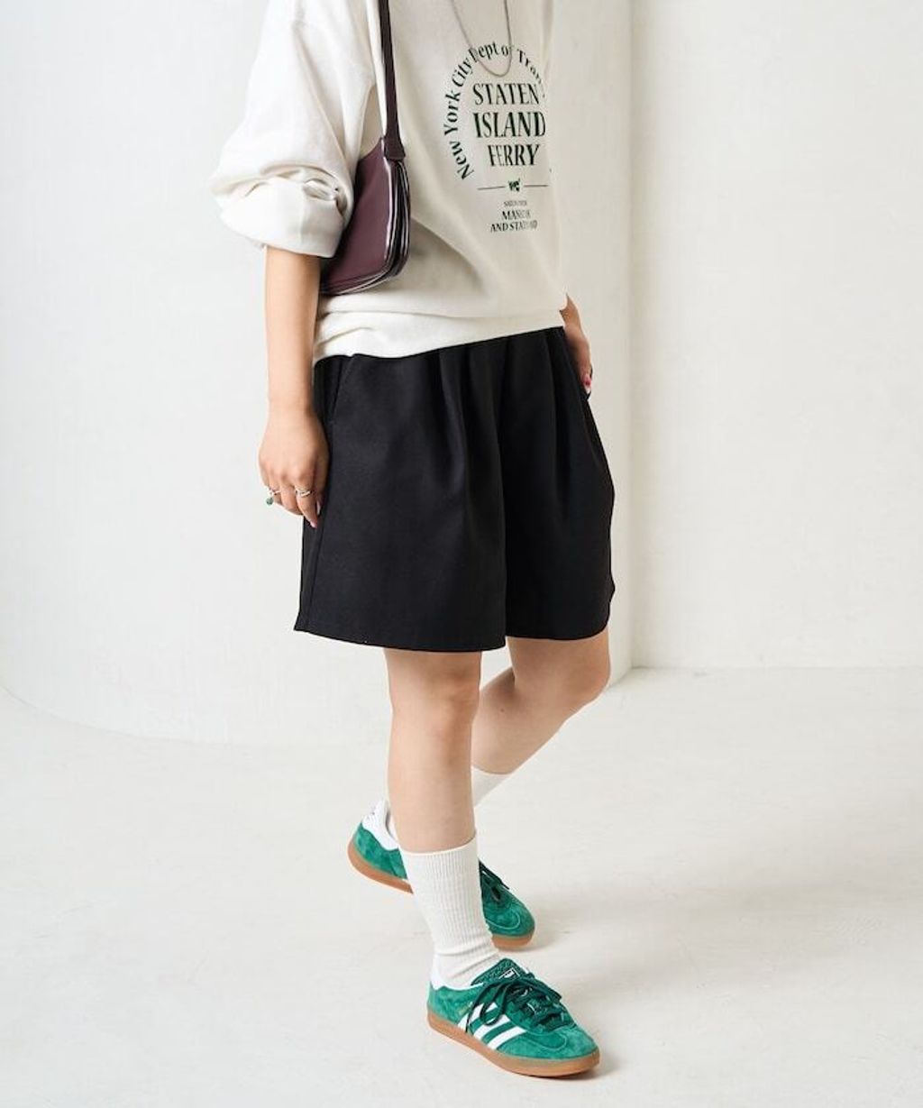 FREAKS STORE 微喇剪裁摺線短褲_28