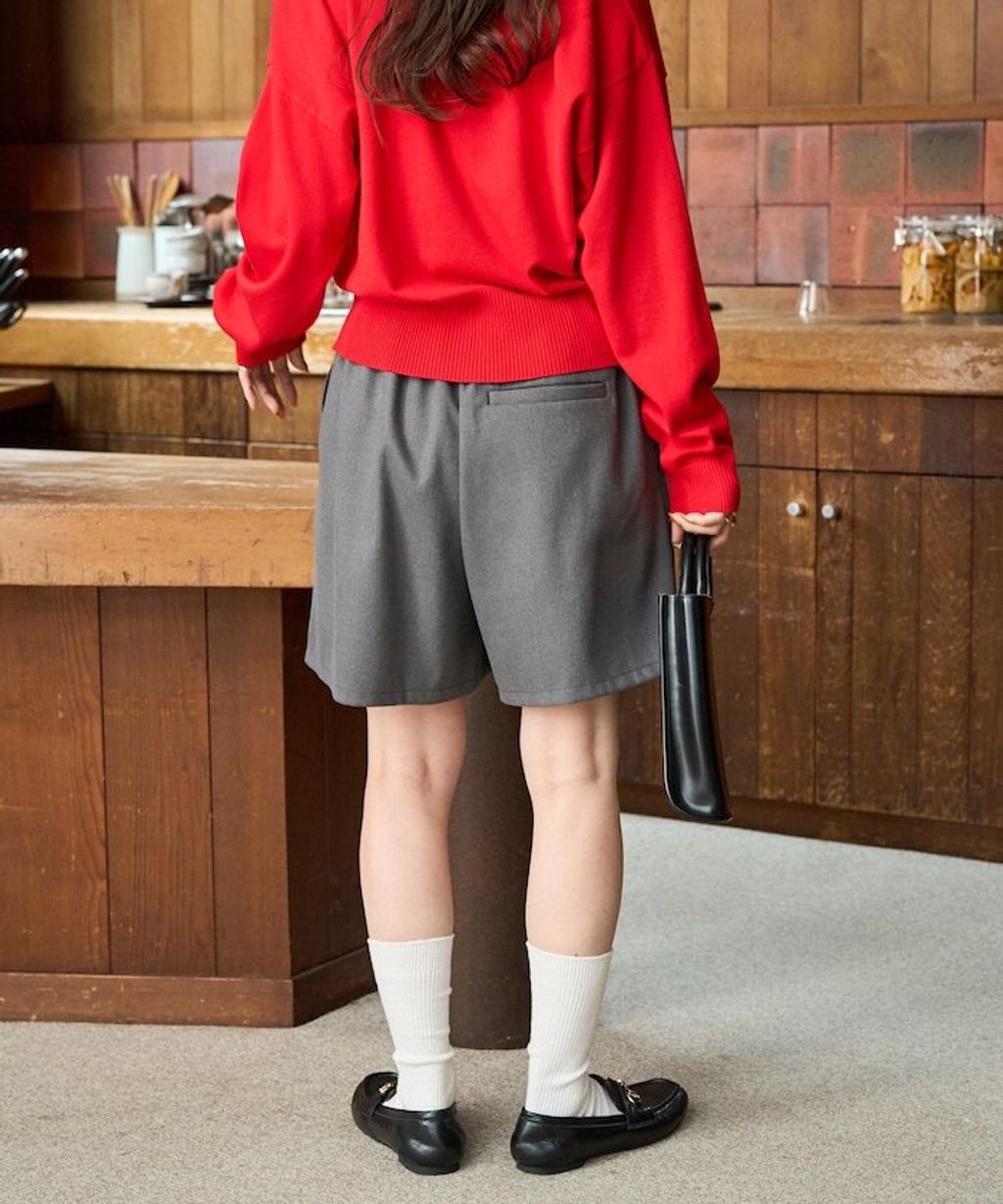 FREAKS STORE 微喇剪裁摺線短褲_11