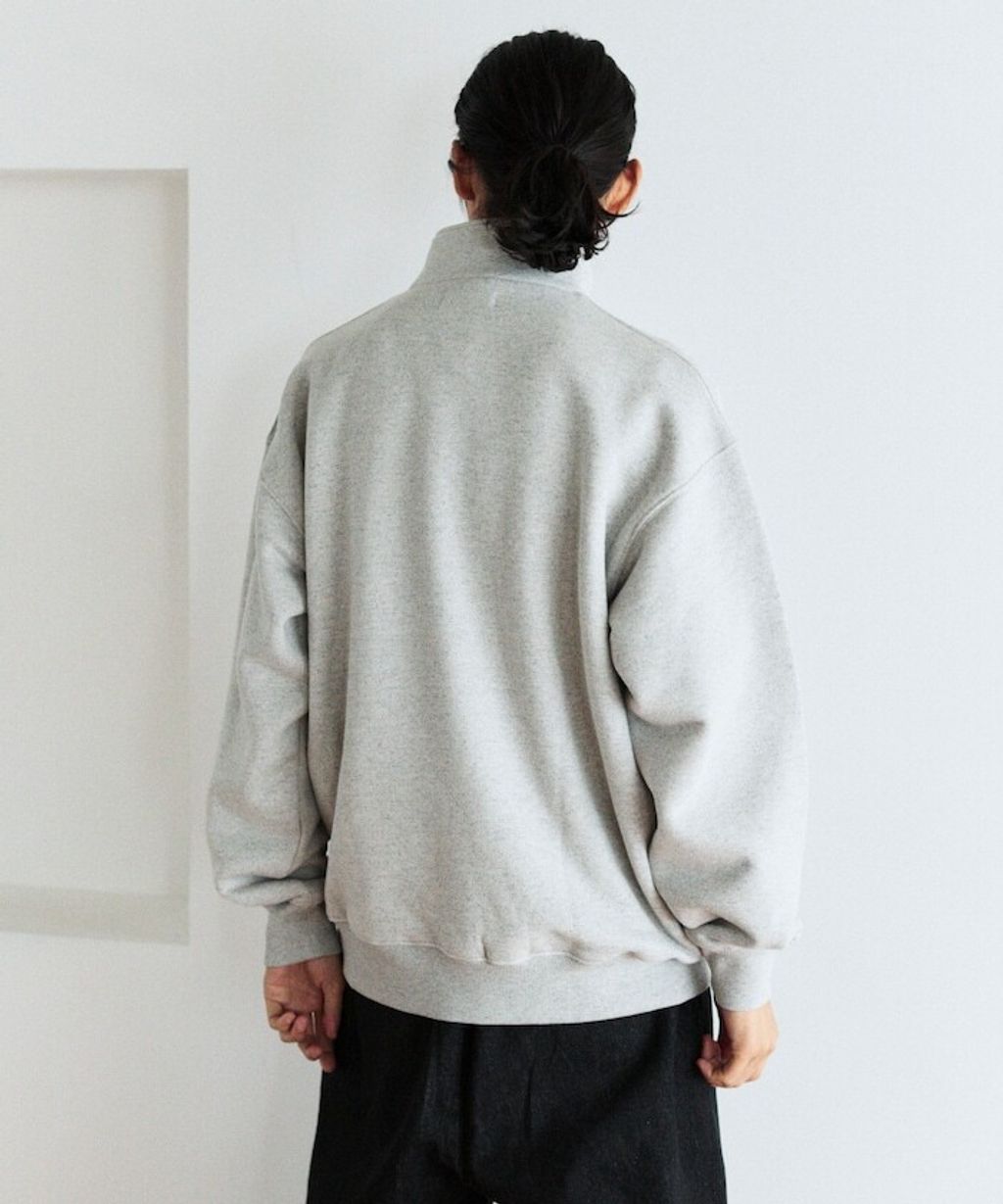 FREAKS STORE COMFORT HEATHER復古感拉格蘭半開襟大學T_24