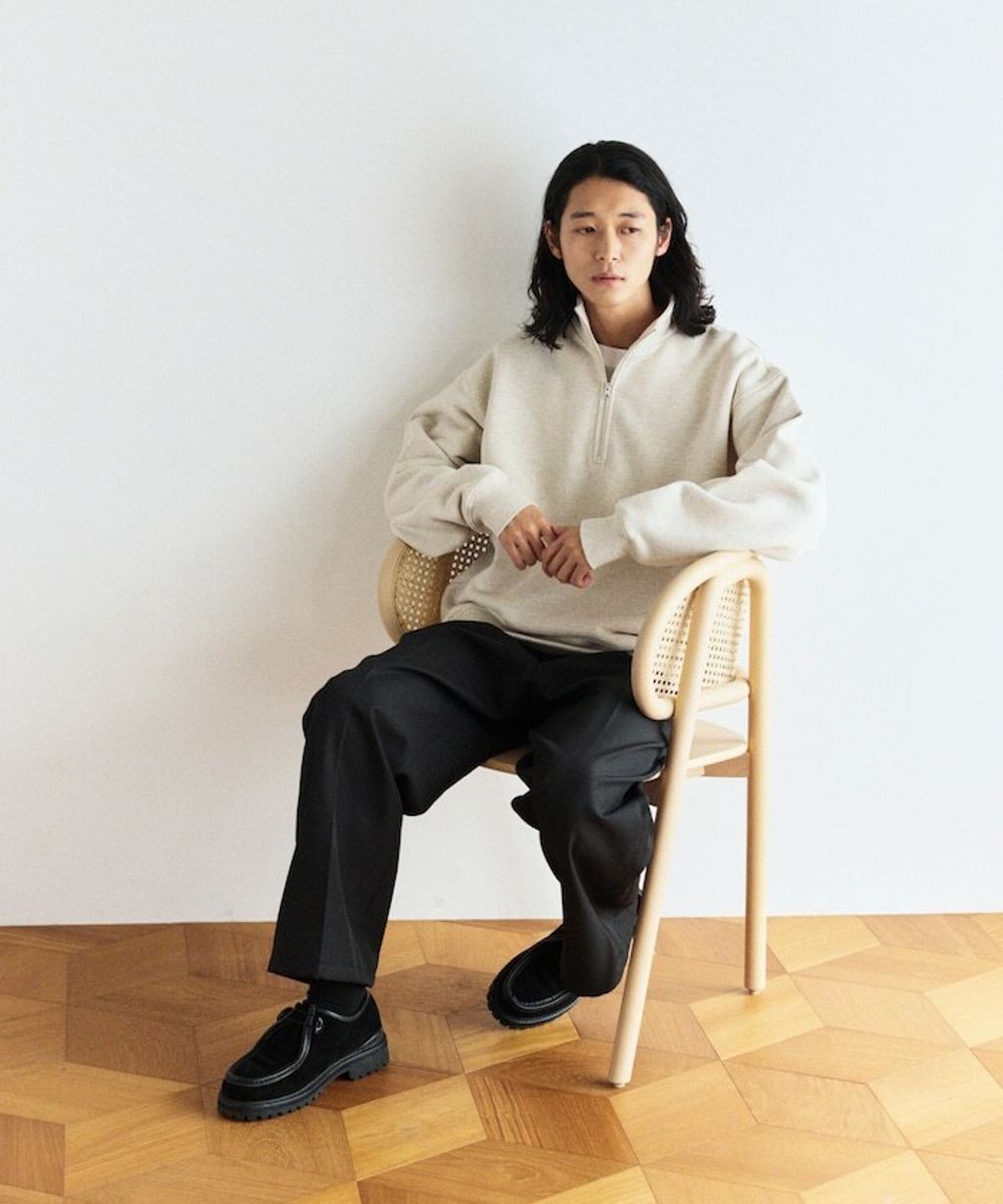 FREAKS STORE COMFORT HEATHER復古感拉格蘭半開襟大學T_31