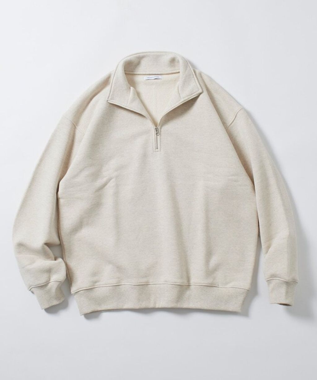 FREAKS STORE COMFORT HEATHER復古感拉格蘭半開襟大學T_15